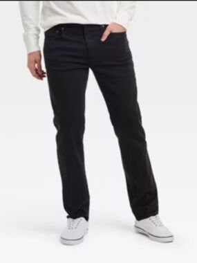 Authentic Copper & Oak Slim Straight Black Stretch Denim Jeans 32X30 NWT KP $65